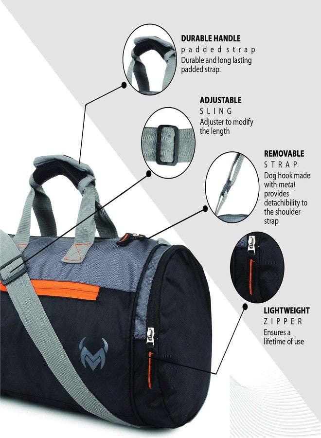 Monvelli Polyester 20 Inch Duffle Bag for Men and Women | Stylish Travel & Gym Sports Bag with Adjustable Shoulder Strap & Multiple Compartments | Lightweight & Durable - Image 5